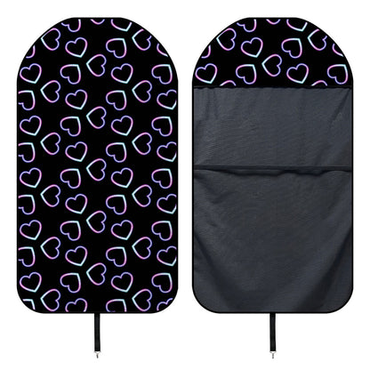Lights Heart Pattern Print Waterproof Car Seat Cover