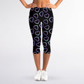 Lights Heart Pattern Print Women's Capri Leggings