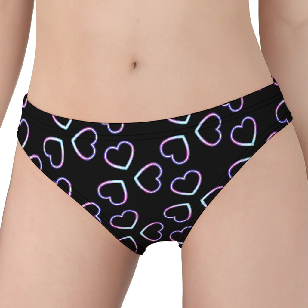 Lights Heart Pattern Print Women's Panties