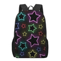 Lights Star Pattern Print 17 Inch Backpack