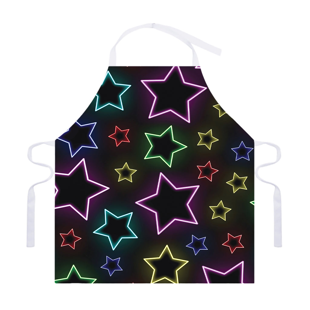 Lights Star Pattern Print Adjustable Apron