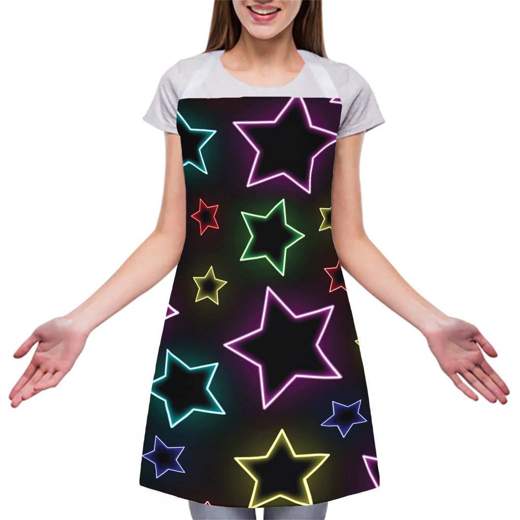 Lights Star Pattern Print Adjustable Apron