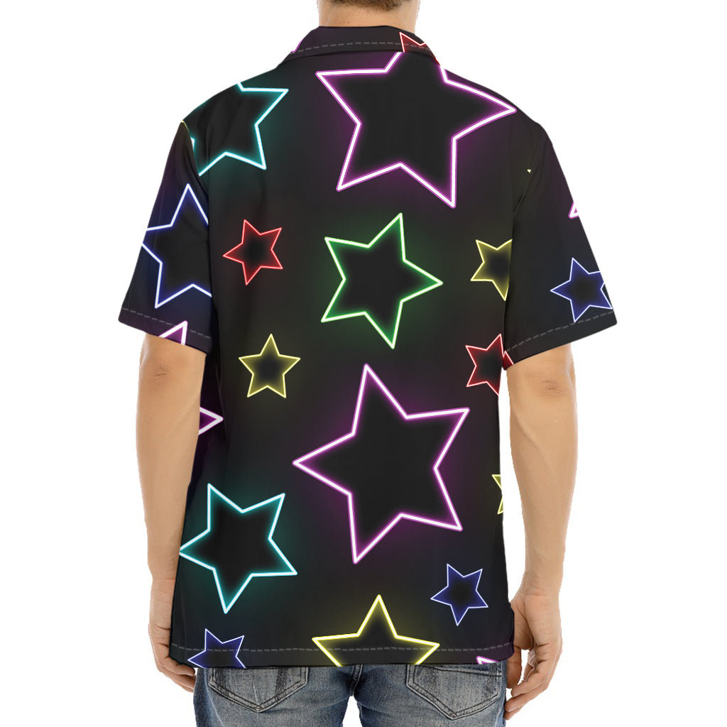 Lights Star Pattern Print Aloha Shirt