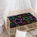 Lights Star Pattern Print Baby Crib Sheet