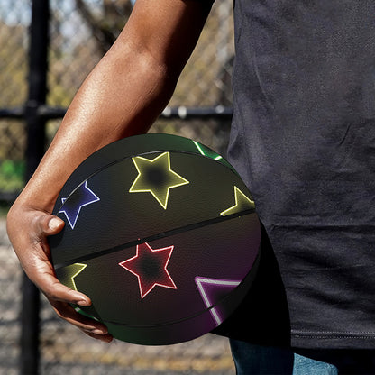 Lights Star Pattern Print Basketball