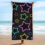 Lights Star Pattern Print Beach Towel