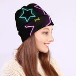 Lights Star Pattern Print Beanie