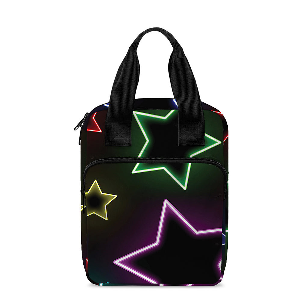 Lights Star Pattern Print Bible Tote Bag