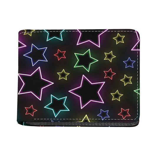 Lights Star Pattern Print Bifold Wallet