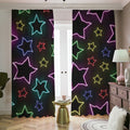 Lights Star Pattern Print Dimout Pencil Pleat Curtains