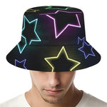 Lights Star Pattern Print Bucket Hat