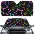 Lights Star Pattern Print Car Windshield Sun Shade