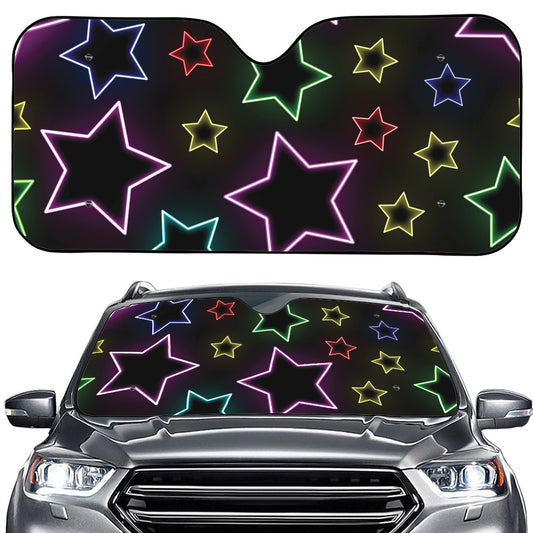 Lights Star Pattern Print Car Windshield Sun Shade