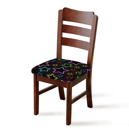 Lights Star Pattern Print Chair Cushion Cover