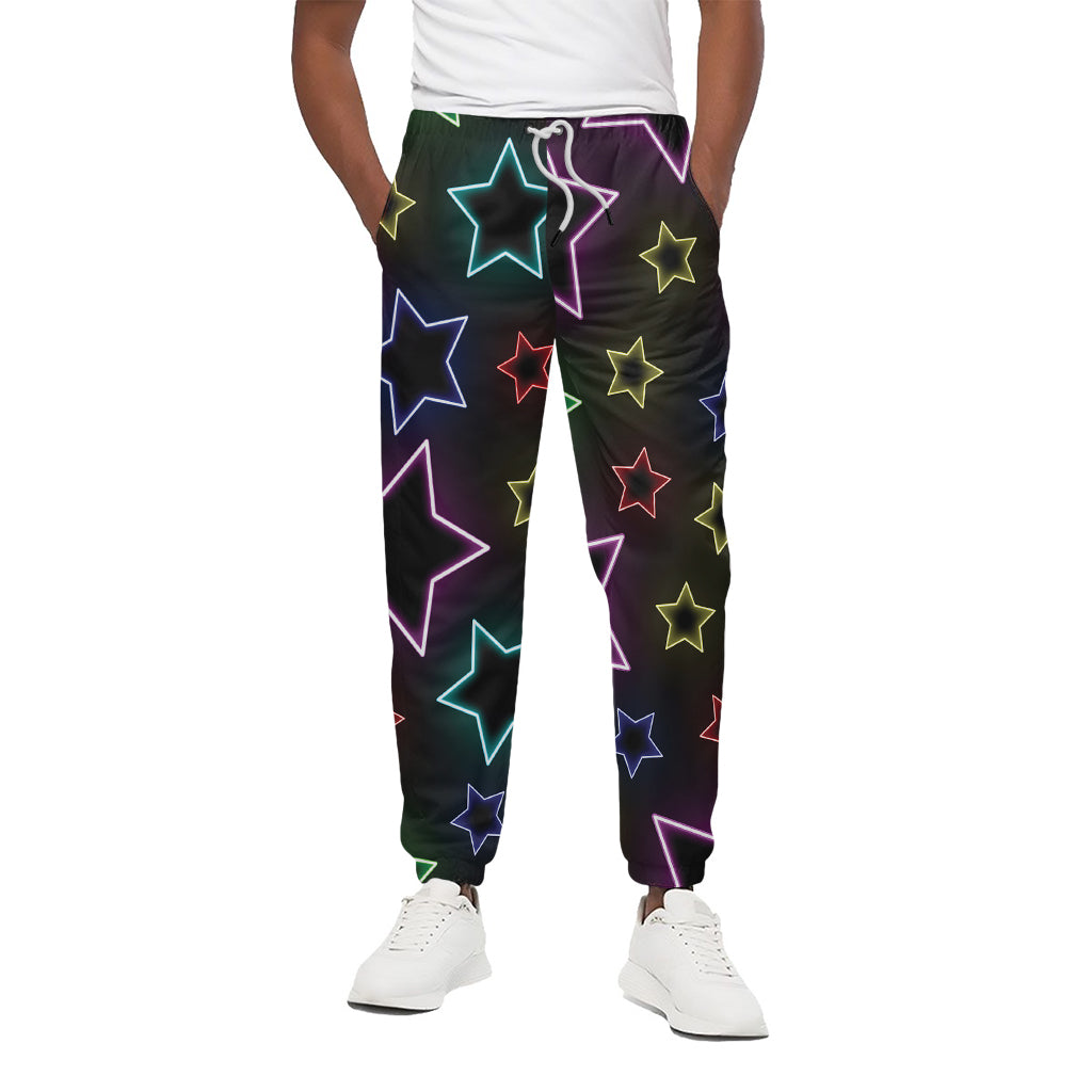Lights Star Pattern Print Cotton Pants
