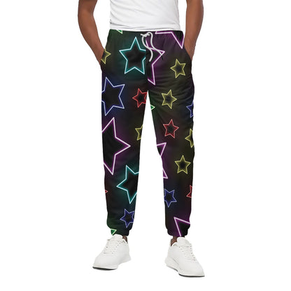 Lights Star Pattern Print Cotton Pants