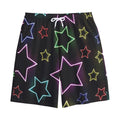 Lights Star Pattern Print Cotton Shorts