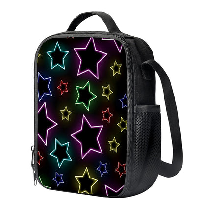 Lights Star Pattern Print Crossbody Lunch Bag