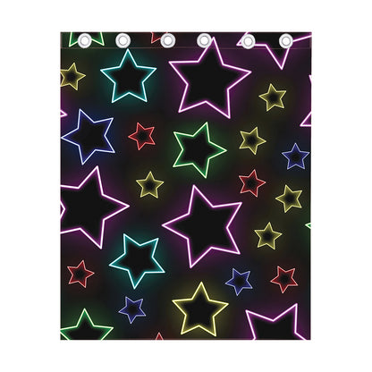 Lights Star Pattern Print Curtain