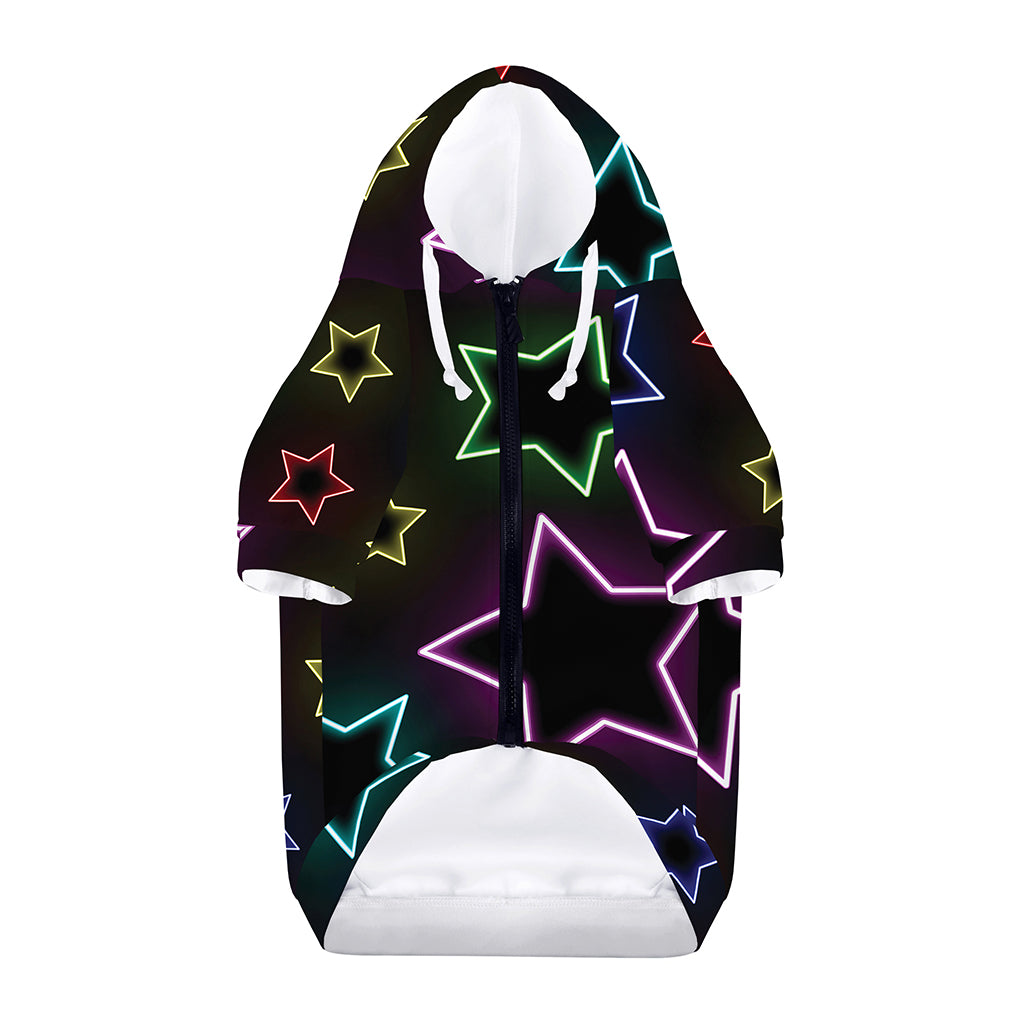 Lights Star Pattern Print Dog Zip Up Hoodie
