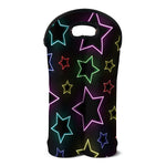 Lights Star Pattern Print Double Neoprene Wine Tote