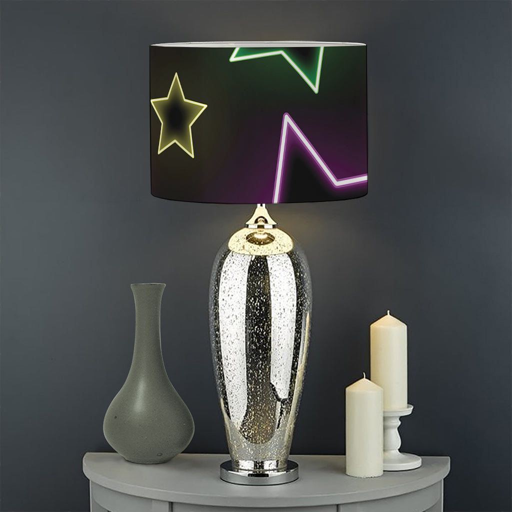 Lights Star Pattern Print Drum Lamp Shade