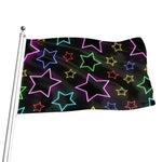 Lights Star Pattern Print Flag