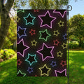 Lights Star Pattern Print Garden Flag