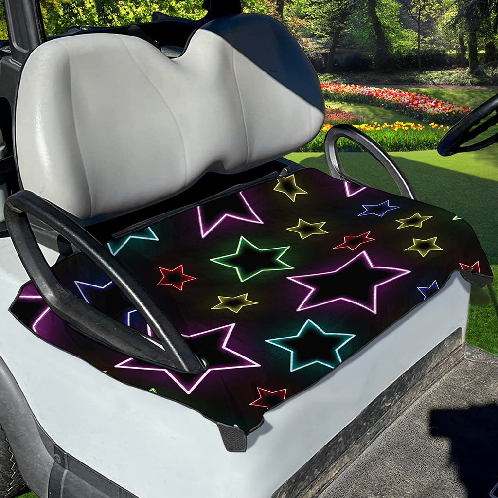 Lights Star Pattern Print Golf Cart Seat Cover