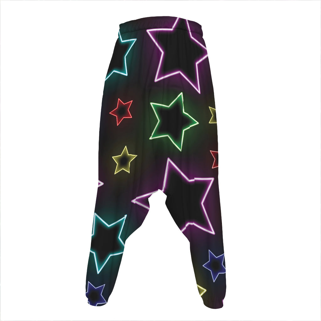 Lights Star Pattern Print Hammer Pants