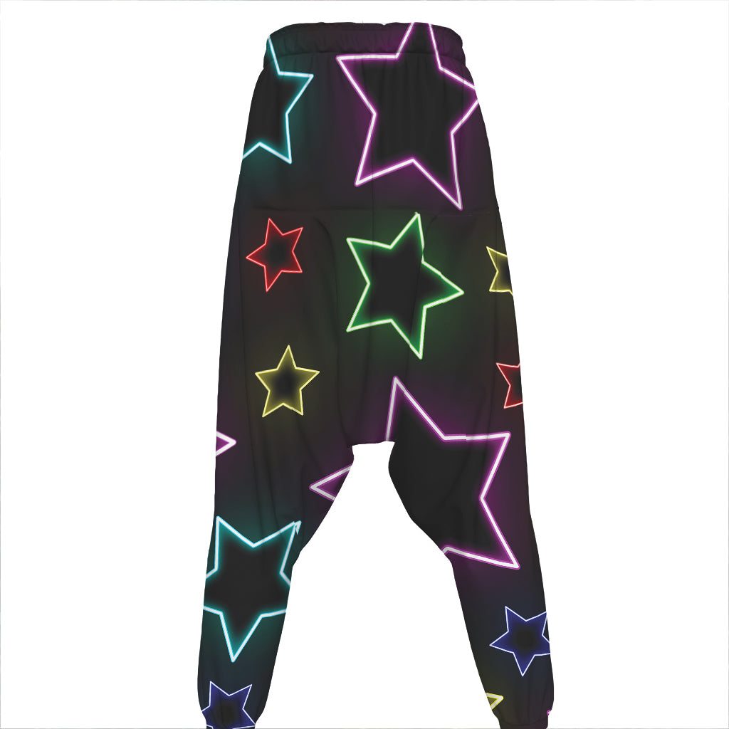 Lights Star Pattern Print Hammer Pants