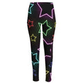 Lights Star Pattern Print High-Waisted Pocket Leggings