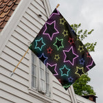 Lights Star Pattern Print House Flag