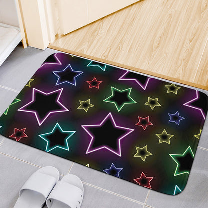Lights Star Pattern Print Indoor Door Mat