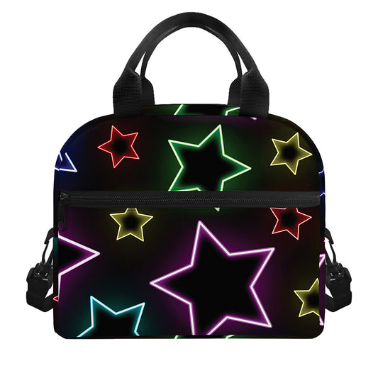 Lights Star Pattern Print Insulated Lunch Bag