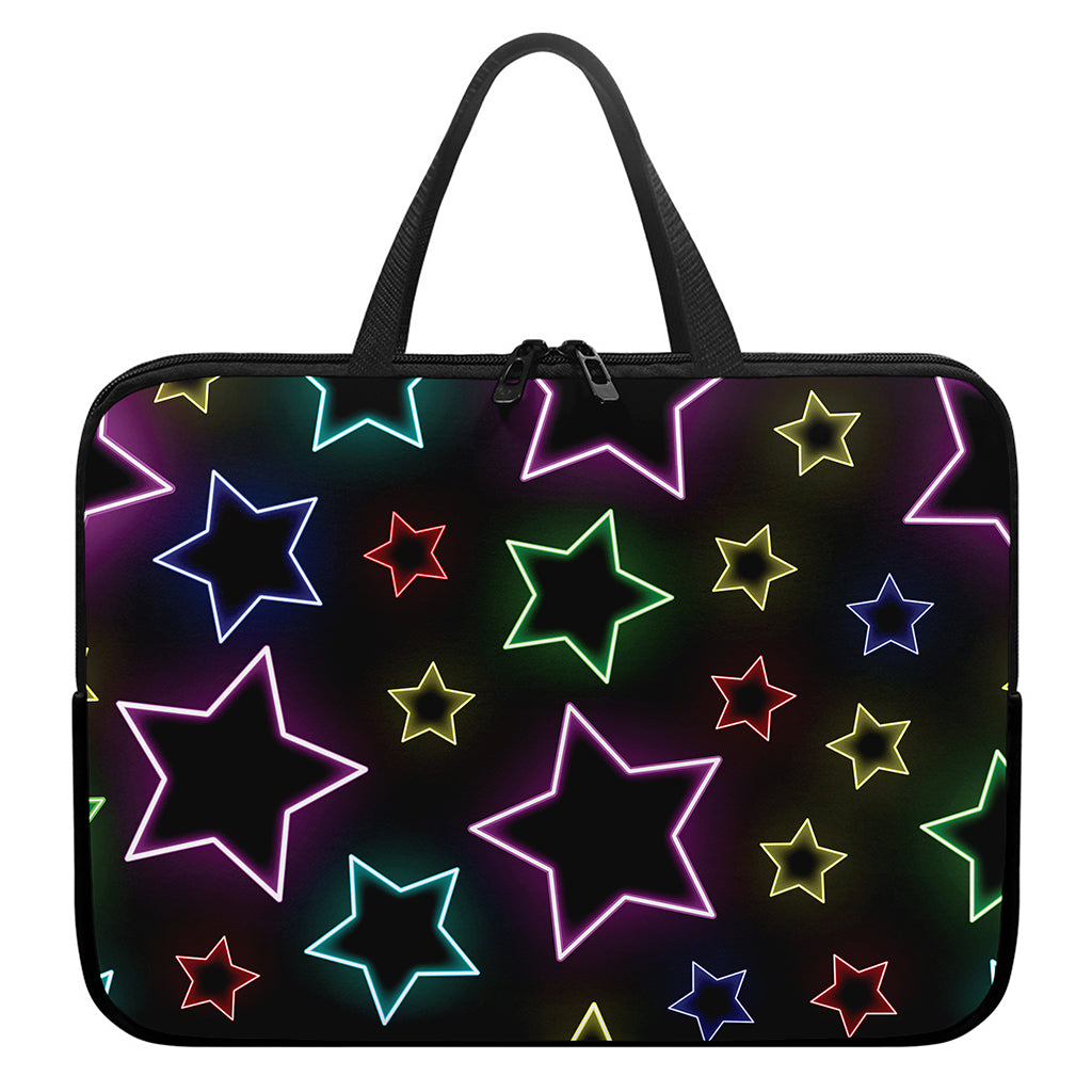 Lights Star Pattern Print Laptop Sleeve With Handle