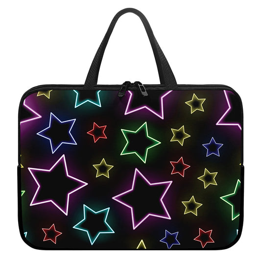Lights Star Pattern Print Laptop Sleeve With Handle