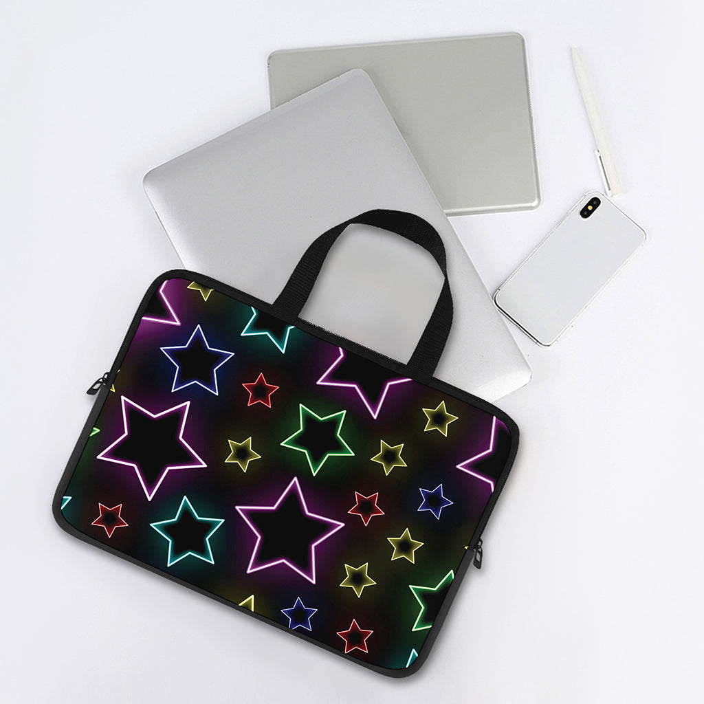 Lights Star Pattern Print Laptop Sleeve With Handle