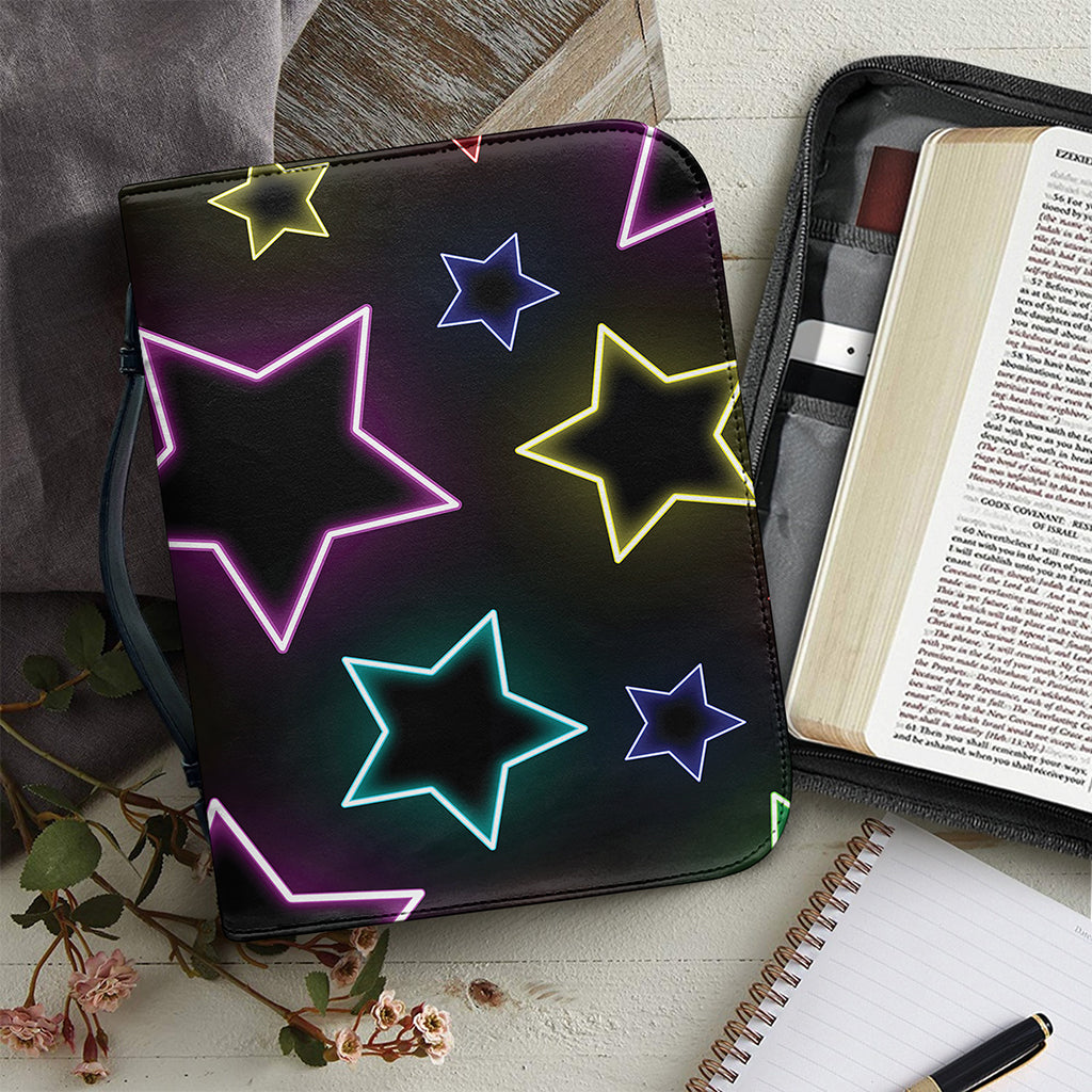 Lights Star Pattern Print Leather Bible Cover