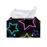 Lights Star Pattern Print Leather Tissue Box Cover