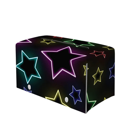 Lights Star Pattern Print Leather Tissue Box Cover