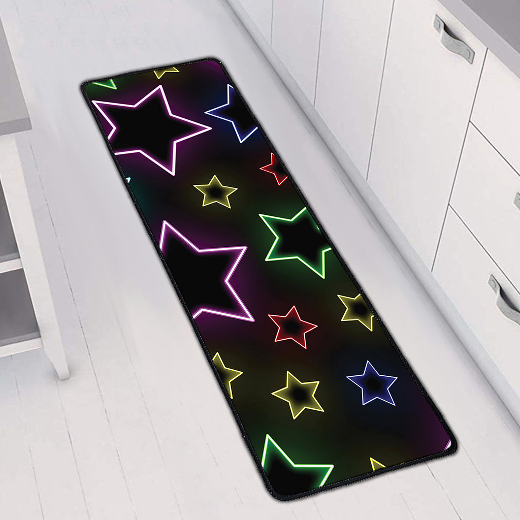 Lights Star Pattern Print Long Kitchen Mat