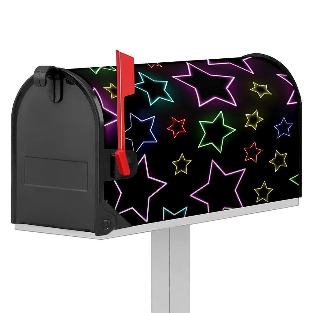 Lights Star Pattern Print Mailbox Cover