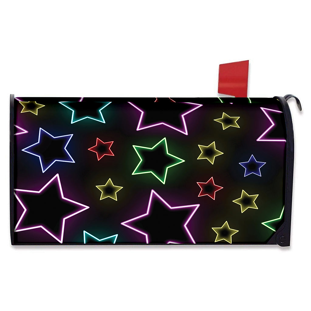 Lights Star Pattern Print Mailbox Cover