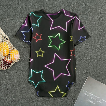 Lights Star Pattern Print Men's Bodysuit