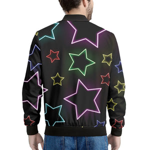 Lights Star Pattern Print Men's Bomber Jacket