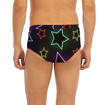 Lights Star Pattern Print Men's Briefs