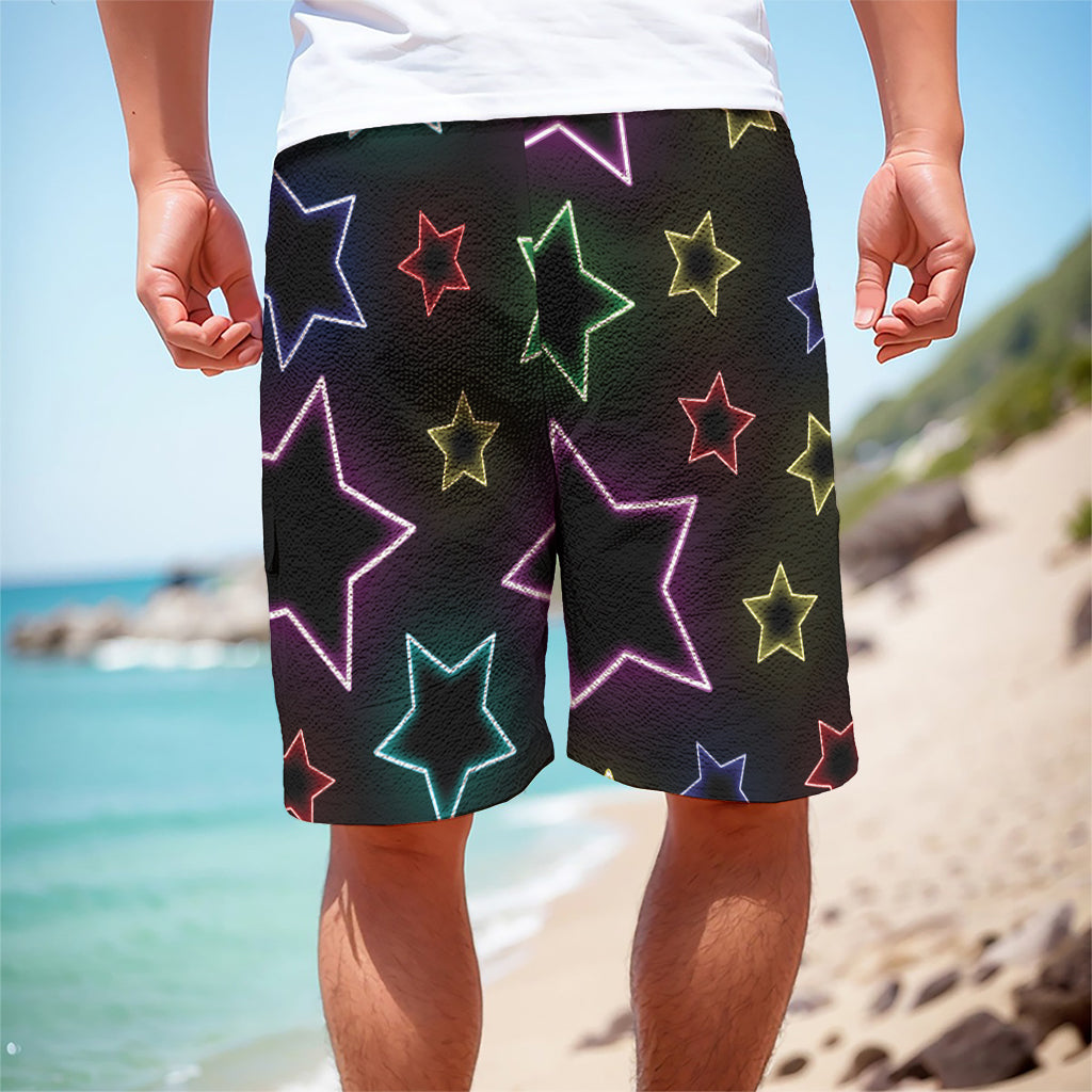 Lights Star Pattern Print Men's Cargo Shorts