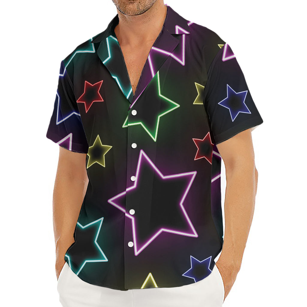 Lights Star Pattern Print Men's Deep V-Neck Shirt