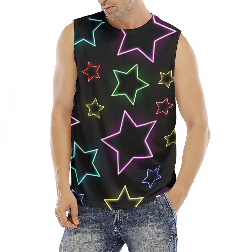 Lights Star Pattern Print Men's Fitness Tank Top